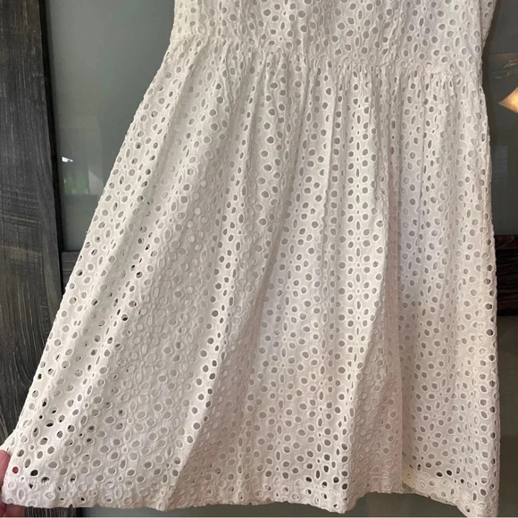 One Clothing Los Angeles White Sleeveless Eyelet Dress Exposed Zipper Juniors M - Picture 7 of 7
